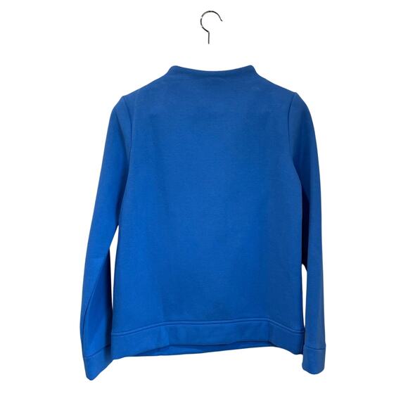 Talbots XS Blue Button Shoulder Pullover Preppy Cotton Blend Sweater - Picture 3 of 8